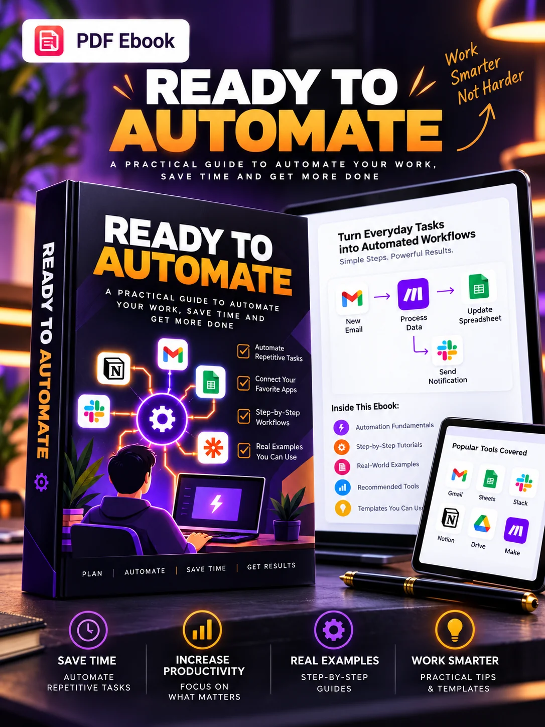 Ready to Automate Ebook product mockup