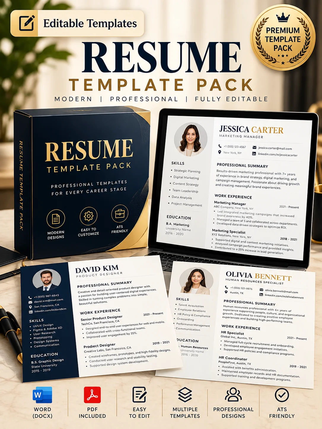Resume Template Pack product mockup